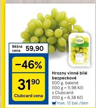Hrozny bílé bezsemenné The Grower'