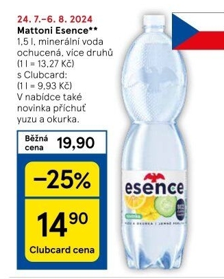 Ochucená voda Mattoni Esence