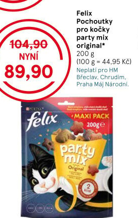 Pamlsky pro kočky Party mix Felix Purina