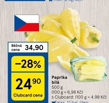 Paprika bílá