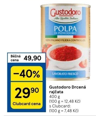 Rajčata drcená Passata Gustodoro