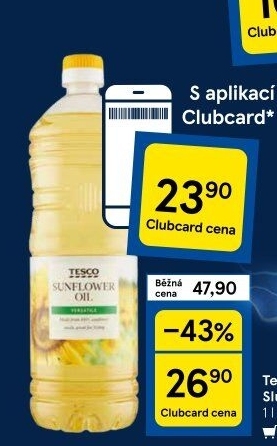 Slunečnicový olej Tesco