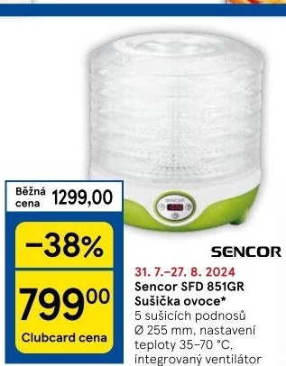 Sušička Sencor SFD851GR