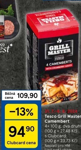 Sýr Camembert na gril Grill Master Tesco