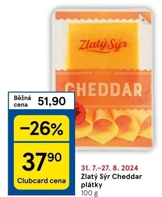Sýr Cheddar Zlatý sýr