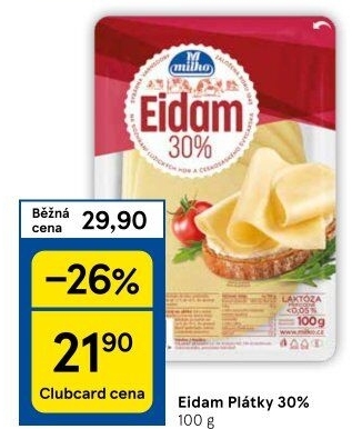 Sýr Eidam 30% Milko