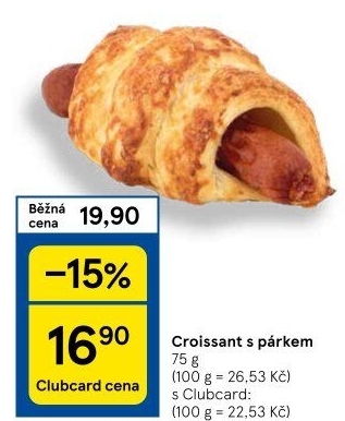 Croissant s párkem