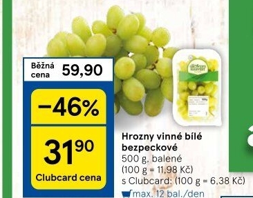 Hrozny bílé bezsemenné The Grower'