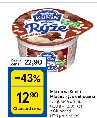 Mléčná rýže Mlékárna Kunín