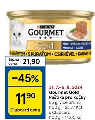 Paštika pro kočky Gold Gourmet Purina