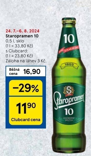 Pivo světlé výčepní 10° Staropramen