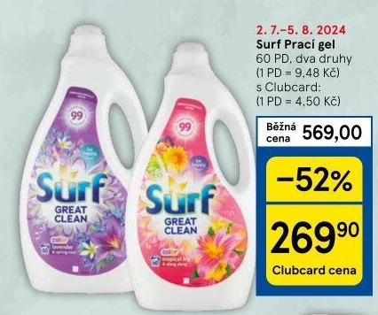 Prací gel Surf