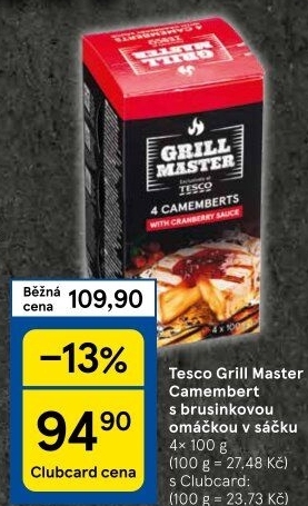 Sýr Camembert na gril Grill Master Tesco