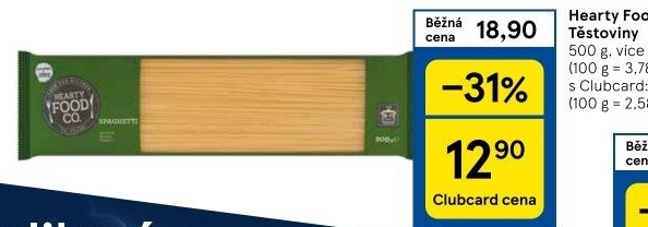 Těstoviny Hearty Food Co Tesco