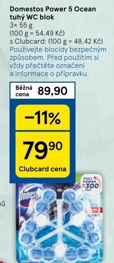 WC blok tuhý Power 5 Domestos