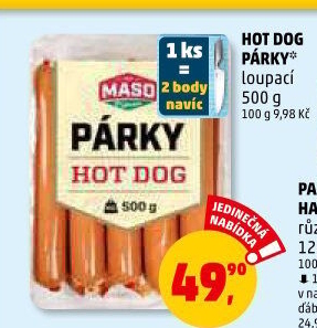 Párky hot dog Maso Příbram