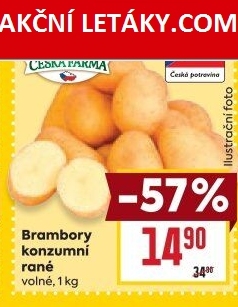 Brambory konzumní rané Česká farma