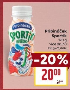 Jogurtový nápoj Sportík Pribináček