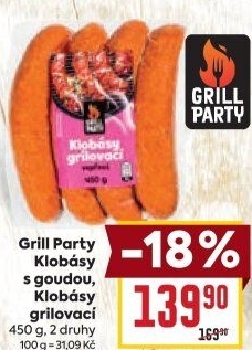 Klobása s goudou Grill Party