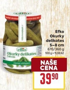 Okurky delikates Efko