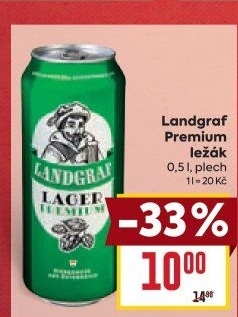 Pivo premium ležák Landgraf