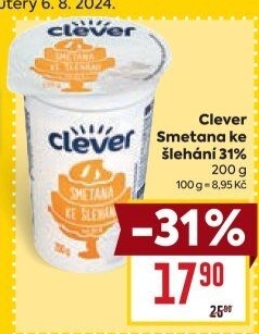 Smetana ke šlehání 31% Clever