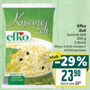 Zelí bílé kysané Efko