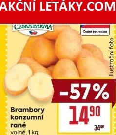 Brambory konzumní rané Česká farma