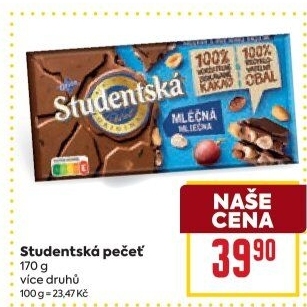 Čokoláda Studentská pečeť Orion