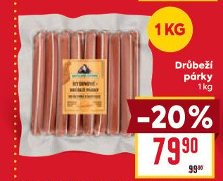 Párky drůbeží Kostelecké uzeniny