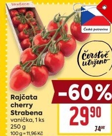 Rajčata cherry keříková Čerstvě utrženo