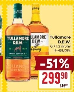 Whiskey irská Tullamore Dew