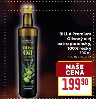 Olivový olej extra panenský Premium Billa