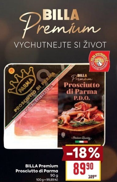 Šunka Prosciutto di Parma Premium Billa