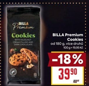 Sušenky Cookies Premium Billa