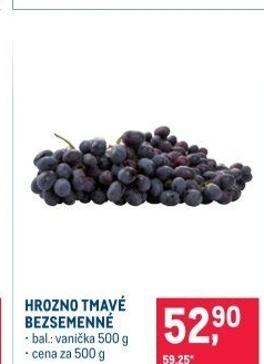 Hrozny tmavé bezsemenné