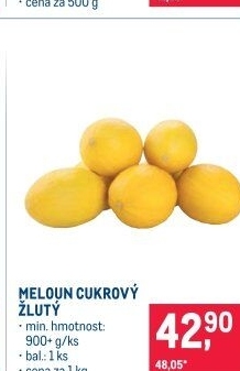 Meloun cukrový žlutý