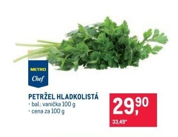 Nať petrželová hladkolistá čerstvá Metro Chef
