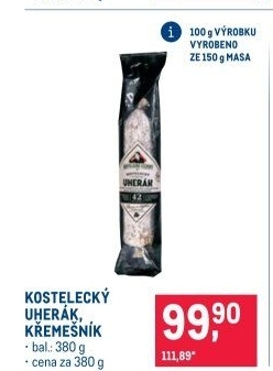 Salám Uherák kostelecký Kostelecké uzeniny