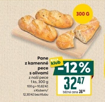 Chléb Pane s olivami