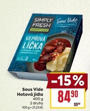 Hotová jídla Simply Fresh Hamé