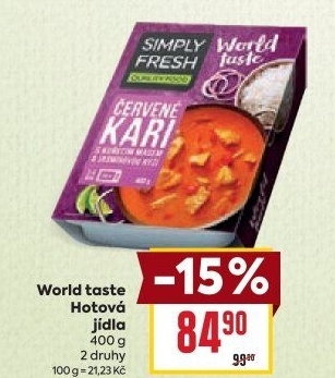 Hotová jídla World taste Simply Fresh Hamé