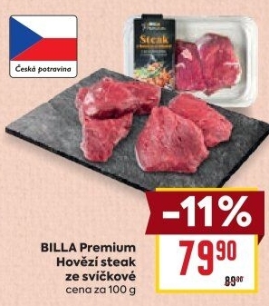 Hovězí steak ze svíčkové Billa Premium