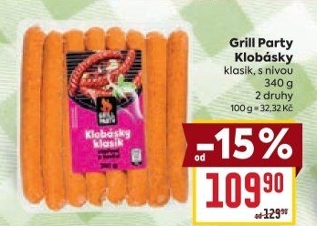 Klobása klasik Grill Party