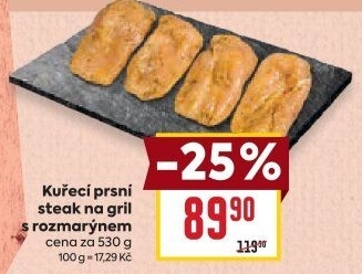 Kuřecí prsní steak na gril