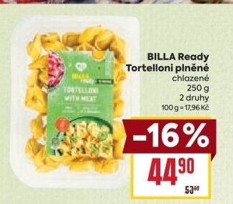 Tortelliny plněné chlazené Ready Billa