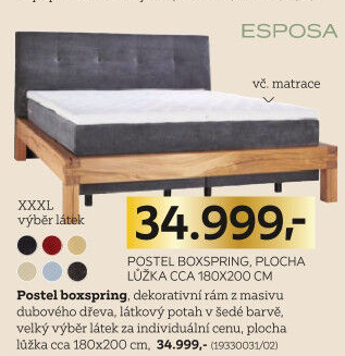 BOXSPRINGOVÁ POSTEL