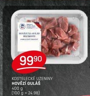 Hovězí maso na guláš Kostelecké uzeniny