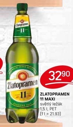 Pivo světlý ležák 11° Zlatopramen