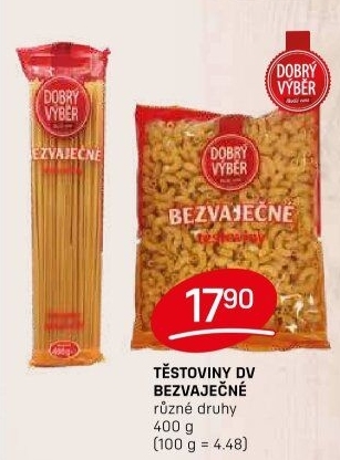 Těstoviny bezvaječné Dobrý Výběr